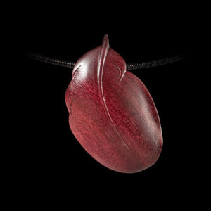 Purpleheart Feather Necklace