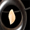 Oval, Leaf Charm Necklace